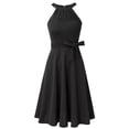 thumbnail image 3 of Vestido de cóctel vintage de encaje bordado con hombros descubiertos para mujer, 3 of 5