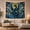 Sapphire Dragon, variant on Two Koi Fish Spiral in Blue Mosaic Vortex, Mystical Digital Art for Zen Decor Enthusiasts, Serene Spirituality Wall Art, Housewarming Gift, Tapestry Wall Hanging for Living Room and Bedroom