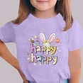 thumbnail image 2 of Manga Corta Crop Top para Niños Pascua Impresa Cuello Redondo Casual Tee 3-14 Años, 2 of 5