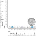 thumbnail image 3 of Gem Stone King 925 Sterling Silver Swiss Blue Topaz and White Moissanite and Round White Lab Grown Diamond Tennis Bracelet for Women (3.19 Cttw, Gemstone Birthstone, Oval 6X4MM, 7.25 inches), 3 of 4