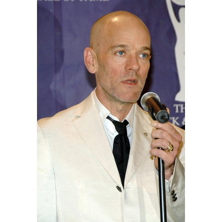 Fame Induction Card - Michael Stipe Of Rem Inductees In The Press Room For Induction Ceremony Rock And Roll Hall Of Fame Waldorf-Astoria Hotel New York Ny March 12 2007 Photo By George TaylorEverett Collection Celebrity
