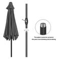 thumbnail image 6 of Ainfox 9ft Patio Umbrella Outdoor Portable Table Market Umbrella with Push Button Tilt/Crank Waterproof UV-proof, Gray, 6 of 8