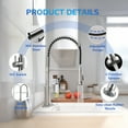 thumbnail image 4 of ATUPEN Kitchen Faucet with Pull Down Sprayer, 304 Stainless Steel Kitchen Sink Faucets Two Water Flow Modes, 4 of 8