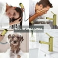 thumbnail image 2 of KAIYING Bathroom Sink Faucet with Pull Out Sprayer, Single Handle Kitchen Basin Mixer Tap for Hot and Cold Water, Lavatory Pull Down Vessel Sink Faucet with Rotating Spout (Regular, Brushed Gold), 2 of 8