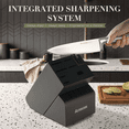 thumbnail image 5 of Astercook 16-Piece Kitchen Knife Set with Dual Built-in Sharpener, Full Tang Design Knives Set with Ergonomic Steel Handles, Razor Sharp & Rust-Resistant Knife Block Sets, Midnight Black, 5 of 9