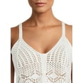 thumbnail image 4 of Madden NYC Juniors' Cropped Mixed Tank Top with Fringe, 4 of 5