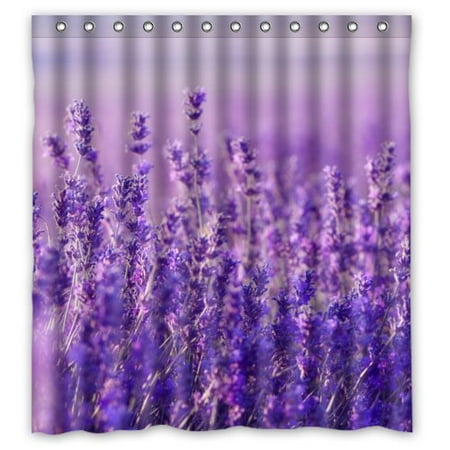 Hellodecor Bouquet Of Purple Lavender Flowers Shower Curtain