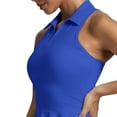 thumbnail image 4 of Haivin Robe Courte Sans Manches à Col Suspendu Ajustée pour Femmes, Robe de Course Extérieure Anti-Éblouissement, Robe de tennis yoga Entraînement Physique, Robe Sans Manches à Col Rond, 4 of 5
