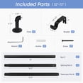 thumbnail image 6 of KoshiMe 1 Inch Black Wrap-Around Curtain Rod, 32"-72" Heavy Duty Industrial Curtain Rods for Windows, Mount Wall or Ceiling,Easy Install, 6 of 7