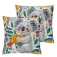 thumbnail image 2 of ARISTURING Cartoon Cute Koala Throw Pillow Covers Pillow Cases Square Decorative Pillow Covers Soft Cushion Covers for Couch Sofa Bed Home Farmhouse Living Room Decoration Pillowcases  2pcs, 2 of 6