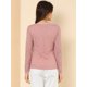 thumbnail image 5 of INSPIRE CHIC Top De Encaje Con Bordado De Flores Y Mangas Largas Transparentes Para Mujer Rosa L, 5 of 6