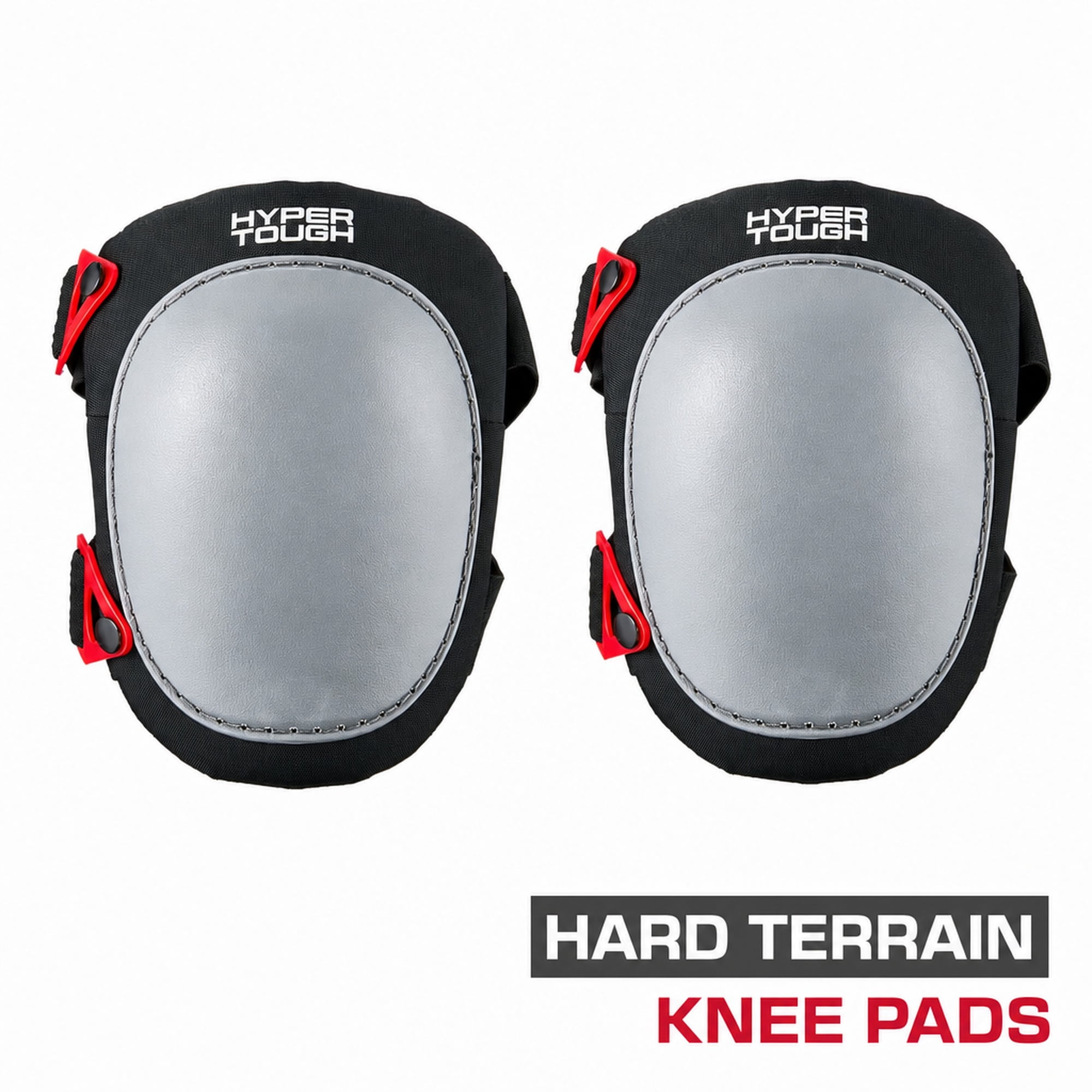 Hyper Tough Protective Hard-Shell Rocker Knee Pads 2 Pack