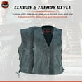 thumbnail image 3 of Daniel Smart XS to 5XL Women’s Motorcycle Leather Vest Cowhide Ladies Leather Vest with Side Laces, 3 of 5