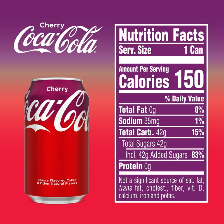 Coca-Cola Cherry Soft Drink, Crisp & Refreshing, 12 fl oz