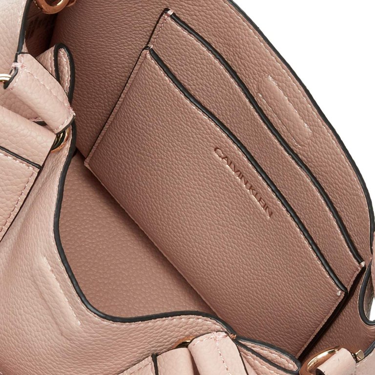 Buy the Calvin Klein Saddle Shoulder Bag Brown