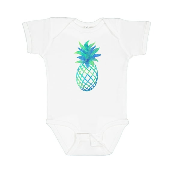 Inktastic Blue and Green Pineapple Boys or Girls Baby Bodysuit