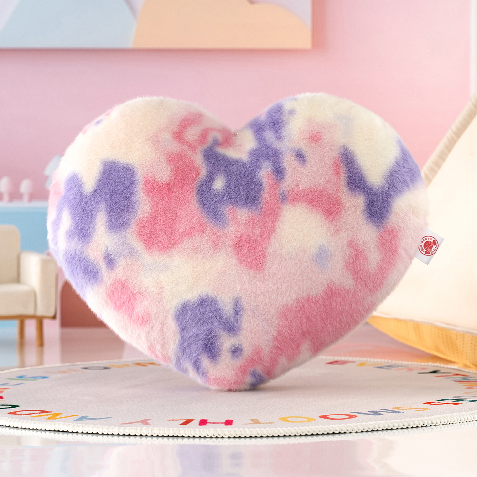 Gloveleya Plush Pillow Fluffy Cushion Decorative Pillow Tie-dye