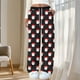 thumbnail image 4 of Puyaiuu Women's Christmas Plush Pajama Pants with Pockets Adjustable lacing, Soft Fleece Lounge Pants Holiday Print Gift, 4 of 5