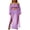 Purple, variant on SAYOO Off Shoulder Clothing Set, Long Sleeve Tops and Cover Up Skirt Two-piece Suit for Beach Vacation Travelling for Women