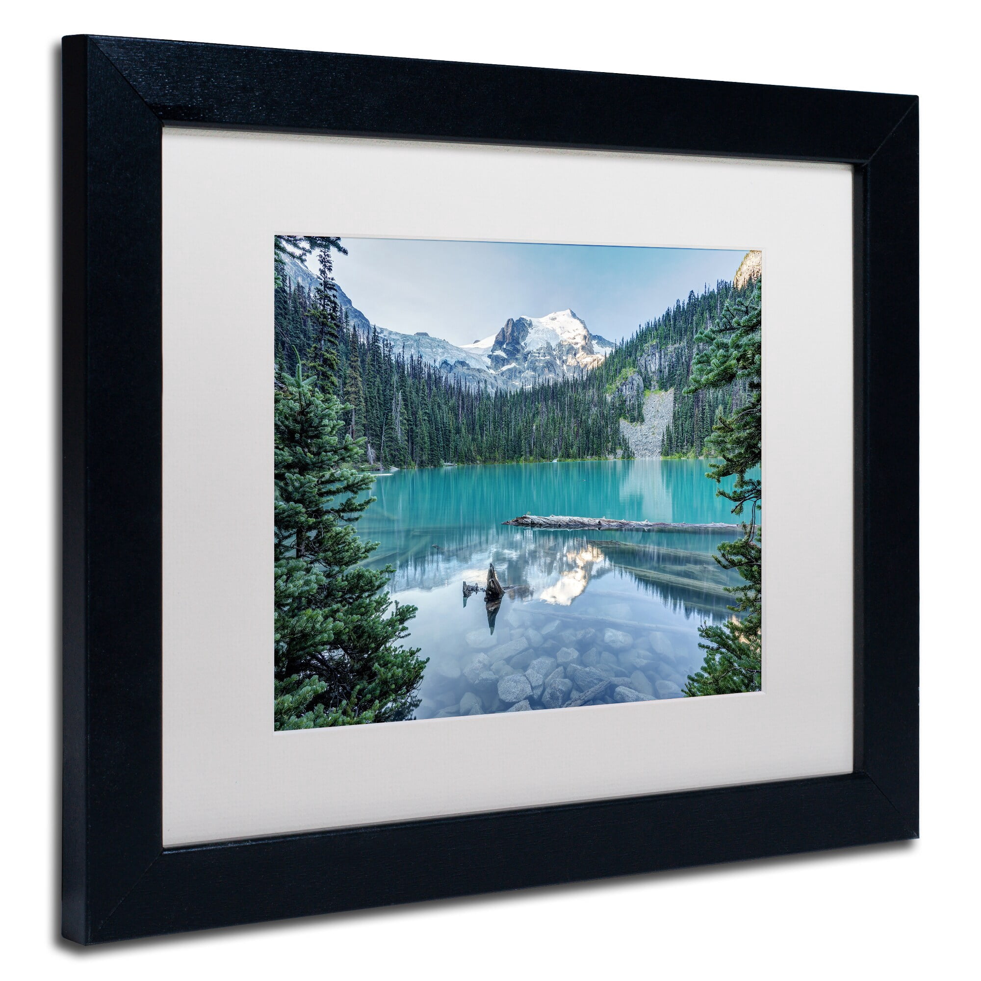 Trademark Fine Art 'Natural Beautiful British Columbia' Canvas Art by Pierre Leclerc, White Matte, Black Frame