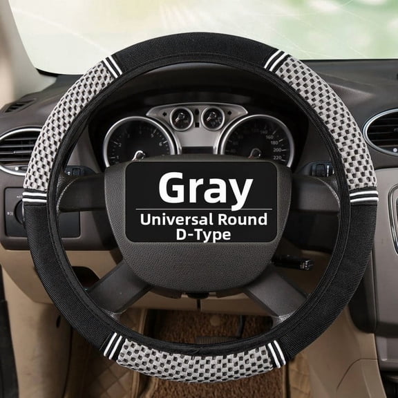 Styrix Ice Silk Steering Wheel Cover Breathable Mesh Material Fits Most 38Cm Wheels
