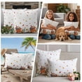 thumbnail image 5 of Thanksgiving Outdoor Waterproof Pillow Covers, Fall Sunflower Ice Cream Pumpkin Leaves Decorative Square Throw Pillowcase Sofa Cushion Sham for Patio/Couch/Chair, 24"x24" 2 Pack, 5 of 8