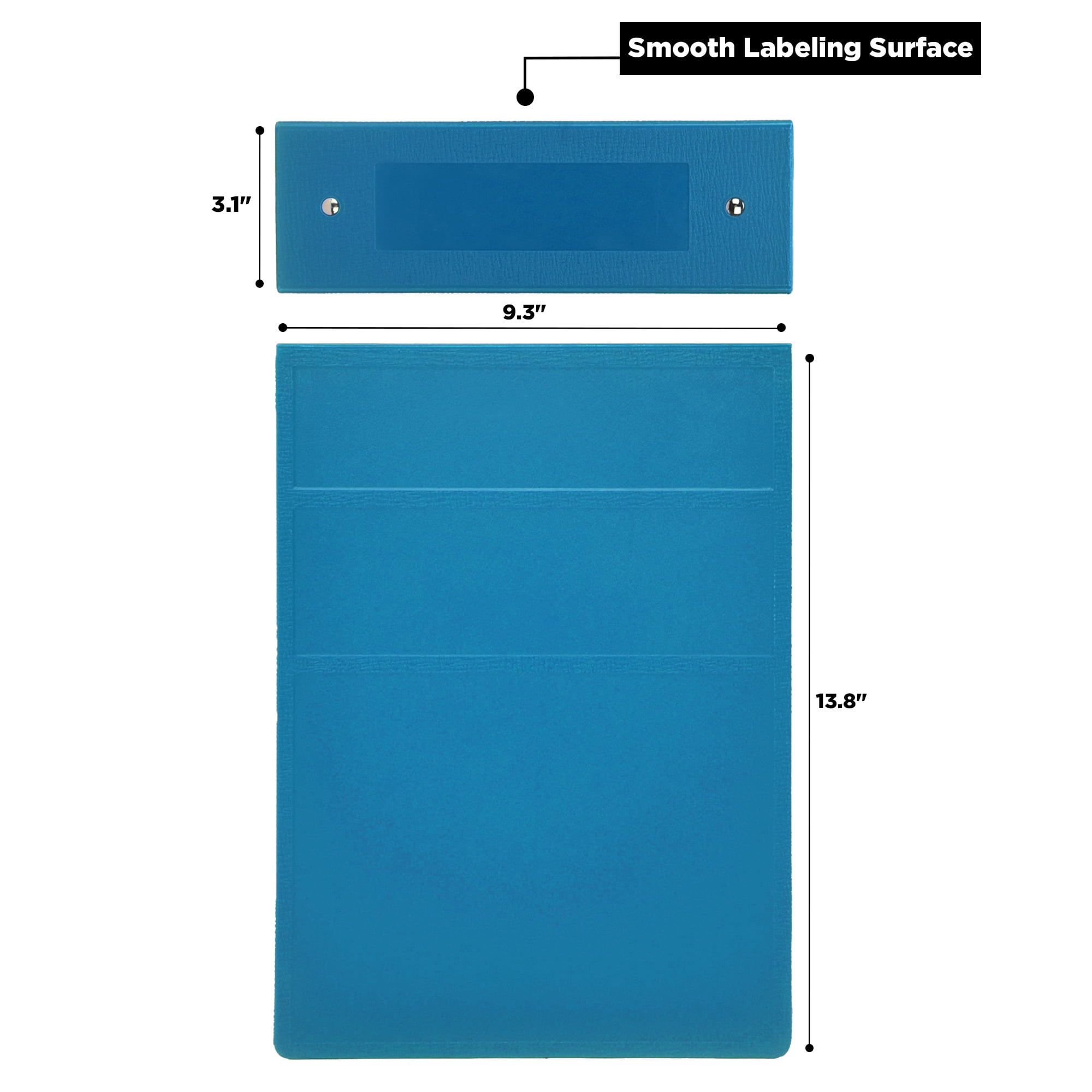 Carstens 3-Inch Heavy Duty 3-Ring Binder - Top Opening, Pool Blue
