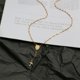 thumbnail image 3 of Collar con colgante colgante elegante collar de cadena larga colgante de acero dorado para citas para mujer ANGGREK Otros, 3 of 8