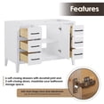 thumbnail image 5 of Laurel 48" Wood Vanity Base in White without Top and Sink no Mirror, 5 of 11