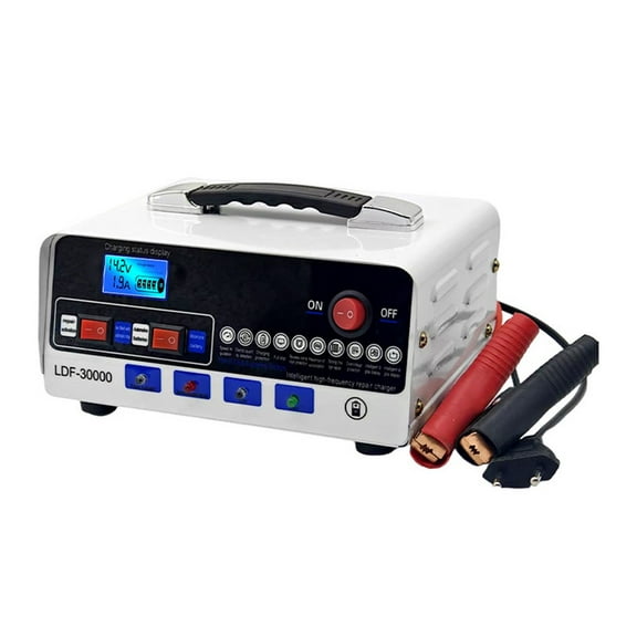 12V/24V Car Battery Charger High Power Fully Pulse Display Self-Stop