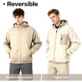 thumbnail image 4 of GINGTTO Men's Winter Softshell Fleece Lined Reversible Bomber Jacket with Detachable HoodGINGTTO Mens Winter Jacket Softshell Fleece Lind with Detatchable Hood，Reversible Bomber Windbreaker for Men, 4 of 7
