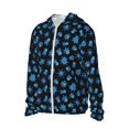 thumbnail image 3 of Goofa Blue Octopus Printed Women's UPF 50+ Sun Protection Hoodie Jacket Lightweight Long Sleeve Sun Shirt for Women with Pocket Hiking Outdoor-, 3 of 9