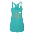 thumbnail image 2 of Stay Beautiful Positivity Quote Saying Pop Culture Tri-Blend Racerback Tank Top, Tahiti Blue, Small, 2 of 3