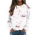 thumbnail image 1 of VBARHMQRT Zipper Hoodie Lady Lover Holiday Often Round Collar Without Cap Printed Pullovers, 1 of 4