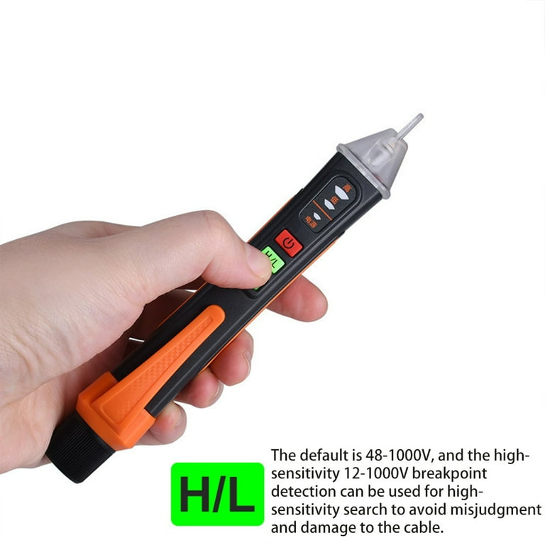 TIERPOP AC Voltage Detector Pen Live Wire Tester Non Contact Voltage Tester Tool LCD