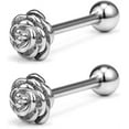 thumbnail image 2 of Briana Williams 2pcs Vintage Straight Barbell Nipple Tongue Ring Piercing 14G, 2 of 2