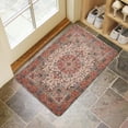 thumbnail image 4 of Bohemian Orange Carpet Welcome Doormat for Indoor/Outdoor Entrance Bohemian Orange Carpet Decoration Door Mat Kitchen Door Mat Bedroom Doormat 17x30 Inch, 4 of 6