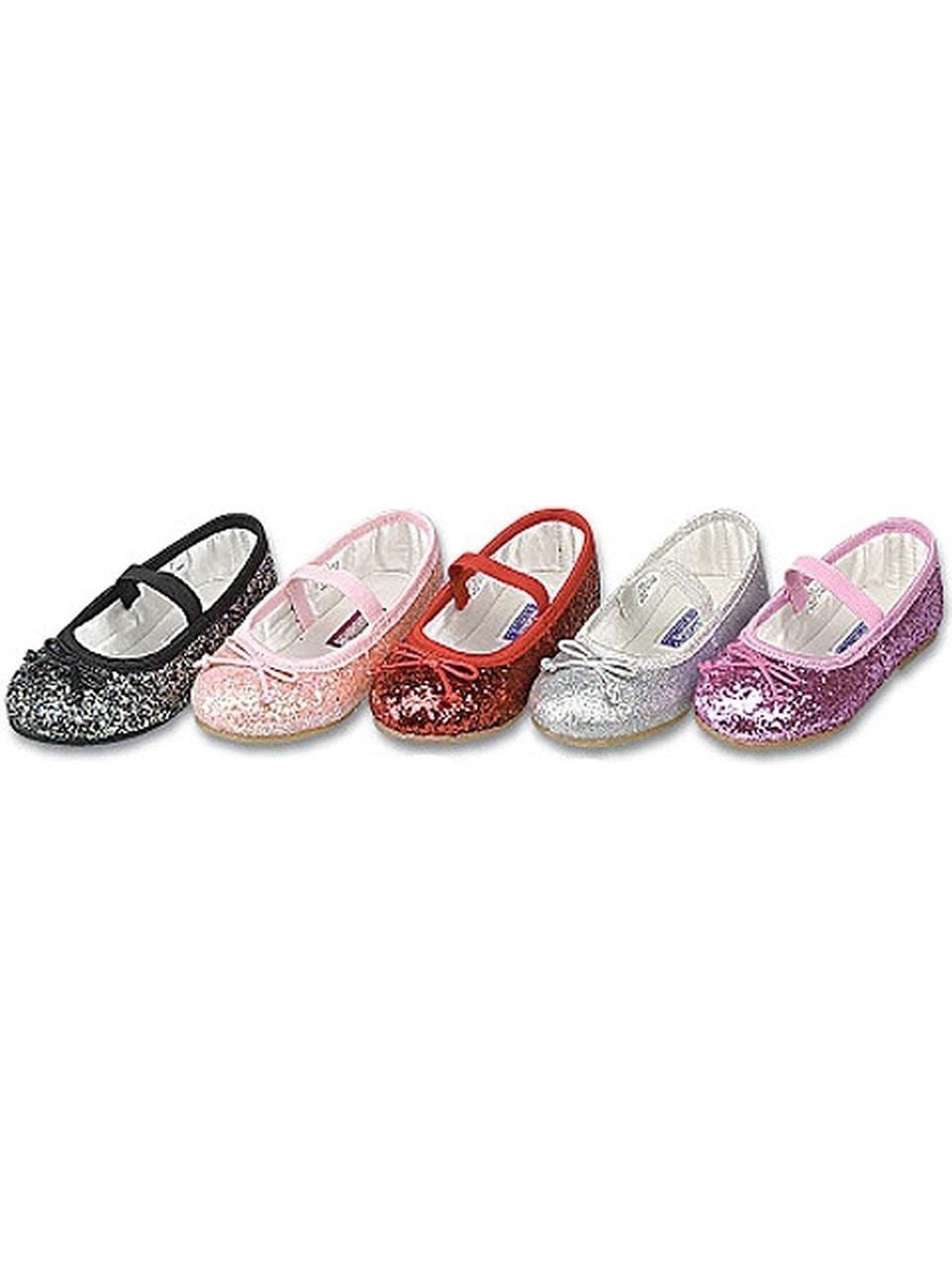baby girl red glitter shoes