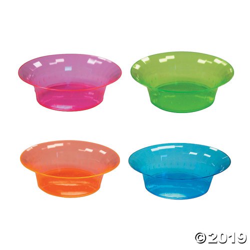 Neon Plastic Bowls