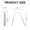 thumbnail image 2 of Raspador de lengua para adultos (2 piezas), raspador de lengua para adultos, reduce el mal aliento (incluida la caja), raspador de lengua de acero inoxidable, raspador de lengua de metal, raspador de lengua para adultos Vhermosa  BST3051019-1, 2 of 5