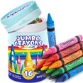 thumbnail image 1 of Crayons Officygnet Jumbo, 16 colores, para niños de 1 a 3 años, 1 of 7