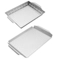 thumbnail image 6 of Henckels BBQ 2-pc Stainless Steel Grill Topper And Basket Set, 6 of 7