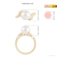 thumbnail image 5 of ANGARA South Sea Cultured Pearl Ring with Wing Motifs in 14K Yellow Gold for Women | June Birthstone, Birthday, Anniversary, Jewelry Gift for Women | Pearl Ring, 5 of 9