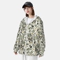 thumbnail image 4 of Pofeuu Skull with Cash Print Sun Protection Outdoor Lightweight Full Zip UV Cooling Hoodie Long Sleeve Summer Clothing for Outdoor Hiking-X-Large, 4 of 5