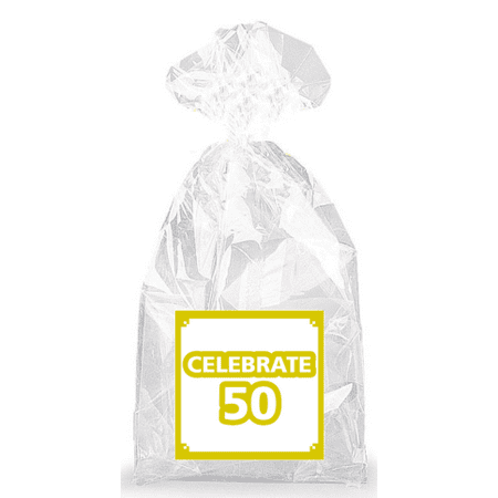 Celebrate 50th Birthday  Party Favor Bags with Ties - (Best Way To Celebrate 50th Birthday)