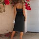 thumbnail image 3 of Vestido ajustado elástico para mujer, sin mangas, espalda abierta, cuello redondo, abertura con botones, vestido de punto acanalado para fiesta, club, boda, 3 of 8