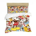 thumbnail image 1 of Cartoon Bedding Set Mickey Minnie Duvet Cover Queen King Size White Soft Home Textile Student Child Couple Bed Set, 1 of 5
