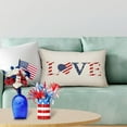 thumbnail image 6 of 4th of July Decorations Outdoor Pillow Cover 12x20, Patriotic Throw Pillows Covers Fourth of July Pillow Covers for Home Pillow Cases Farmhouse Decorative Pillow Covers for Sofa Bedroom Couch, 6 of 6