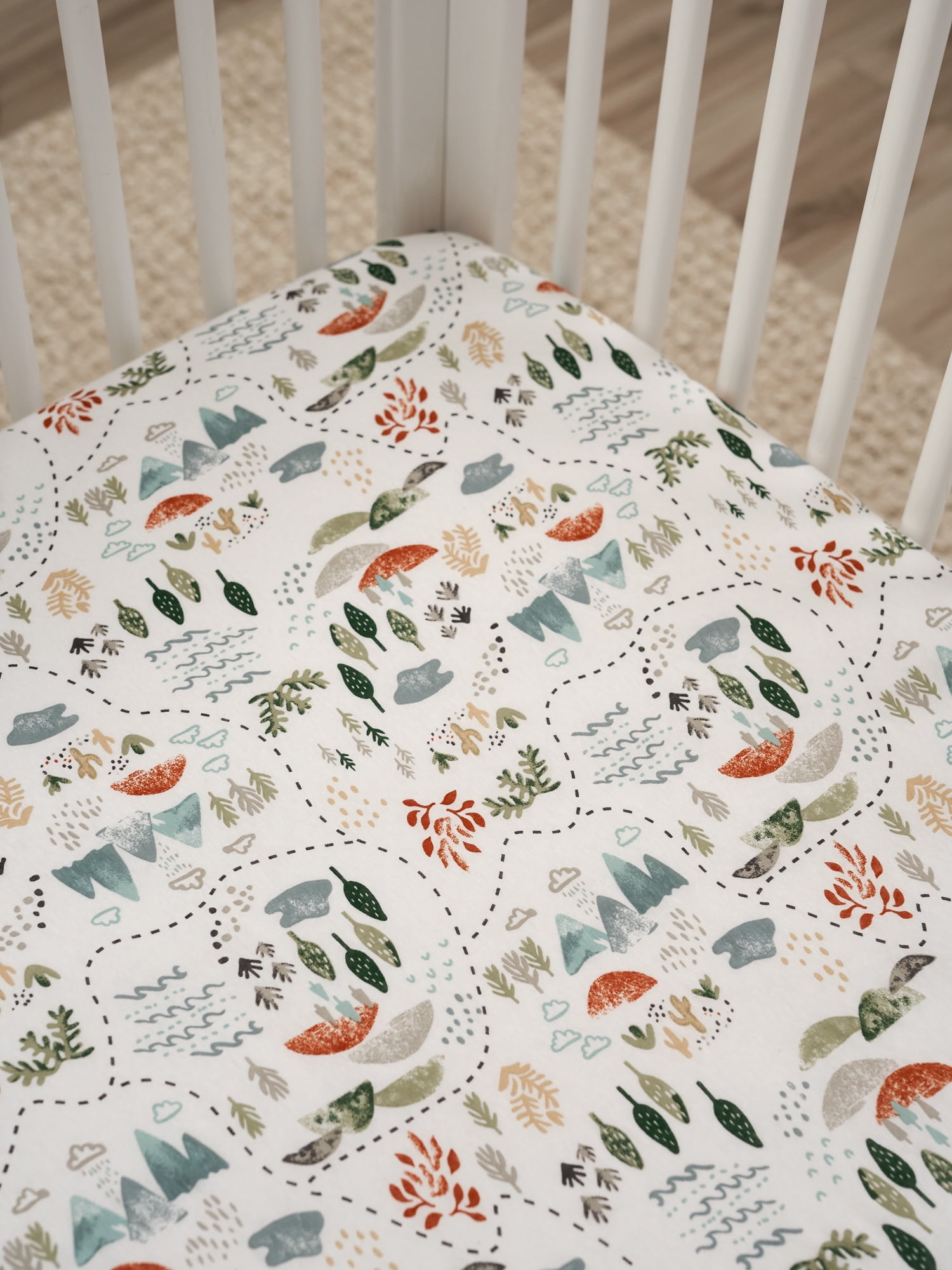 Modern Moments by Gerber Baby & Toddler Boy Ultra Soft Fitted Crib Sheet, White