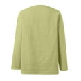 thumbnail image 5 of EDFBUYKRS Blouses for Women Pleated Long Sleeve Shirts Casual Crew Neck Tunic Tops Xxxl, 5 of 5